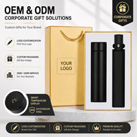 Ensemble cadeau tasse et parapluie avec affichage de la température intelligent OEM ODM, logo personnalisé, coffret cadeau d'entreprise, cadeau promotionnel