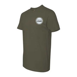 T-shirt personnalisé affaires texte Logo personnalisé vêtements de travail couleur impression unisexe t-shirts niveau suivant-unisexe coton t-shirt - Product Image 2