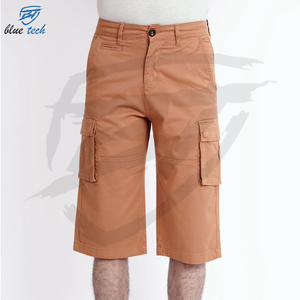 Shorts cargo pour hommes, taille élastique, séchage rapide, léger, multi-poches, grande taille, respirant, décontracté, été, extérieur, toile vintage - Product Image 1