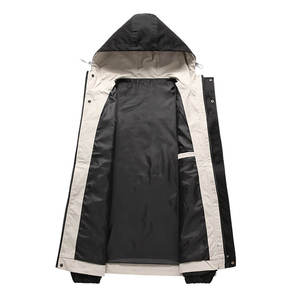 Chaqueta voladora de invierno personalizada para hombre, diseño deportivo sencillo de lona con cierre de botón y cremallera, bolsillo frontal y estampado de béisbol - Product Image 3