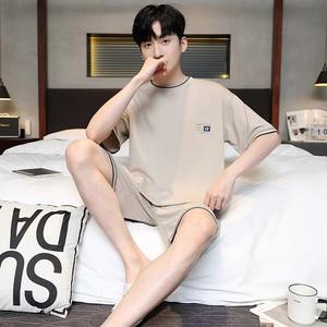 OEM Custom <b>Men's</b> High Street Style Summer T shirt <b>Shorts</b> Set Breathable Twin <b>Short</b> T-Shirt Set - Product Image 3