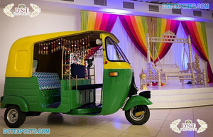 Bollywood Boda Novia Entrada Rickshaw Mejor Novia y Novio Sesión DE FOTOS Rickshaw Increíble Entrada nupcial en Wedding HallUSA - Product Image 2