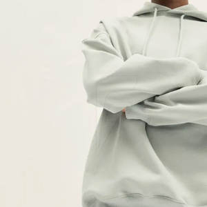 Solid Color Drop Shoulder <b>Hoodies</b> for <b>Men</b> 100% Cotton Hooded Winter <b>Lightweight</b> Durable Breathable Eco-Friendly New Arrival - Product Image 6