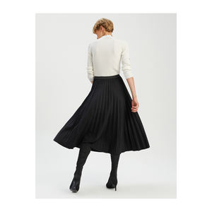 BGN Women's Viscose Blend <b>Pleated</b> <b>Skirt</b> Turkey W24S256 - Product Image 4