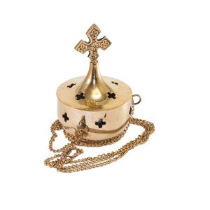 Brûleur à oud au design fabuleux, unique, en laiton de haute qualité, brûleur à encens arabe avec poignée design, fabriqué en Inde - Product Image 5