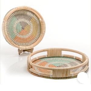 Nouvel arrivage de plateau de service à salade et fruits équipement de restauration utilisation de service finition dorée plateau de service alimentaire - Product Image 5