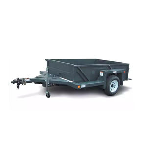 Remolque agrícola basculante hidráulico negro de fábrica, con eje de hierro para semirremolque, para transporte de abono, residuos y materiales a granel, origen Francia - Product Image 2