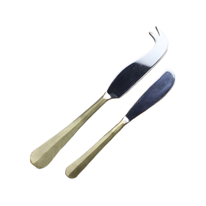 Luxury Premium Quality Stainless Steel <b>Cheese</b> Knife And Butter Knife With Gold Colored Handle <b>Cheese</b> <b>Set</b> In Best Price - Product Image 1
