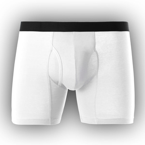 OEM Customized Logo Design <b>Men's</b> Seamless <b>Boxer</b> Shorts Thongs <b>Long</b> Opening Undergarments with Movement Plus Size <b>Men's</b> Underwear - Product Image 4