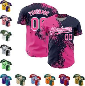 Maillot de baseball respirant cousu avec impression numérique par sublimation sur mesure OEM - Product Image 5