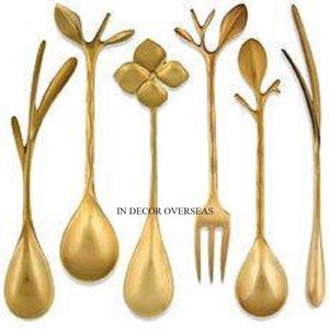 Juego de Cubiertos de diseñador con estilo antiguo chapado en oro de alta calidad de Metal resistente, utensilios de cocina, suministros de cubiertos a un precio impresionante - Product Image 2