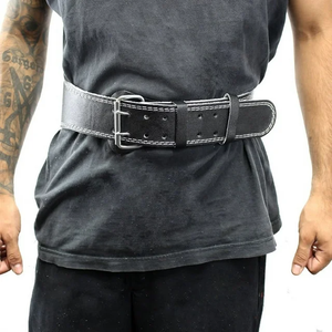 เข็มขัดหนังแท้จากปากีสถาน กว้าง 5 นิ้ว หนา 8 มม. มีแผ่นรองหลังพร้อมโฟมเบาเป็นพิเศษแบบยืดหยุ่นได้ - Product Image 5