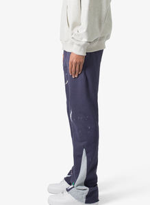 Vêtements décontractés Hip Hop 2025 coton éponge française personnalisés sérigraphiés Logo Baggy empilés pantalons de survêtement pour hommes, nouveauté 100% - Product Image 3