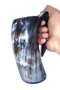Taza de chupito para beber con cuerno de búfalo doméstico más vendida, taza de cuerno vikingo para fiestas, calidad directa de fábrica de Crescent Crafts - Product Image 2