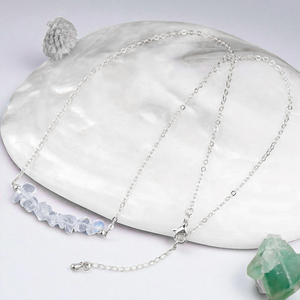 Classique Or Boîte Chaîne Collier Opalite Puce Perles Pierres Précieuses Bijoux De Mode pour Cadeau De Mariage Chakra Guérison Cristal - Product Image 1