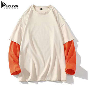 Camiseta Personalizada de Algodón 100%, Cuello Redondo, Gruesa, Doble Capa, con Estampado Personalizado, Camisetas de Algodón con Letras, Mangas de Moda para Hombre - Product Image 5