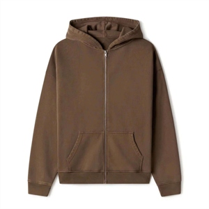 Sweat à capuche zippé pour homme sur mesure OEM, coton mélangé, basiques, streetwear décontracté, surdimensionné, respirant, vente en gros, usine - Product Image 1