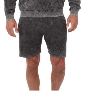 Shorts en molleton délavé personnalisés pour hommes |   Tissu 100% coton écologique |   Coupe décontractée respirante |   Streetwear d'été |   Service OEM - Product Image 3