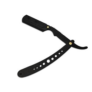 Navaja de Afeitar Profesional Plegable de Acero Inoxidable con Diseño Ergonómico, Navaja Manual con una Sola Hoja - Product Image 1