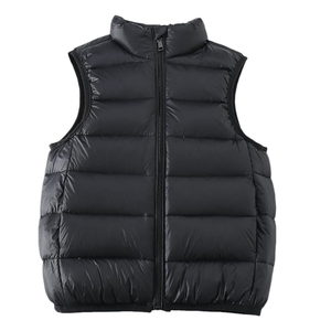 Gilet bouffant brillant personnalisé pour femmes Fermeture à glissière légère Coupe-vent sans manches Vêtements d'extérieur pour les sports et les divertissements - Product Image 3