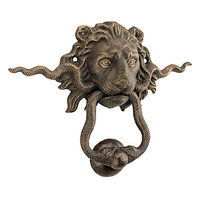 Battant de porte en métal moderne personnalisable motif tête de lion, artisanat, accessoires de porte, décoration intérieure, fermes, villas, haute qualité, fixation murale