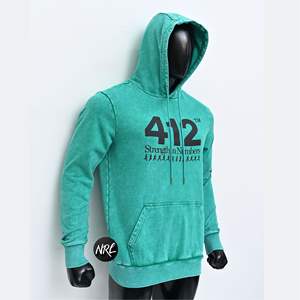Acis Wash Streetwear Heavyweight Fleece Hoodie Hombres Oversized Acid Washed Hoodie Custom Bordado logo Transpirable - Product Image 4