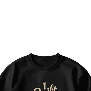 Sweat-shirt à col rond noir pour homme, coupe classique, 100% coton, imprimé lettres, style décontracté d'automne - Product Image 5