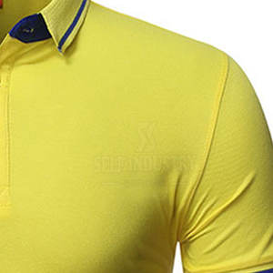 Nueva llegada de los hombres para Polos 100% tela de punto de algodón de secado rápido y diseño único con patrón sólido de talla grande - Product Image 4