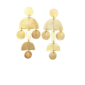 Pendientes de latón para mujer Third Monday George Washington para uso diario hechos de hoja Pendientes de aro en negrita de forma redonda - Product Image 2