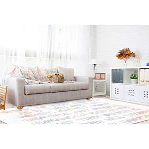 Tapis imprimé vibrant Brooke Hampton - Décoration moderne pour couloir de salon, avec tapis à poils doux - Product Image 4