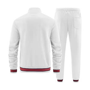 ชุดกีฬาผ้าฝ้าย2ชิ้นสำหรับผู้ชายชุดวิ่งจ๊อกกิ้งผ้าฟลีซโอเวอร์ไซส์แบบมีซิป - Product Image 2