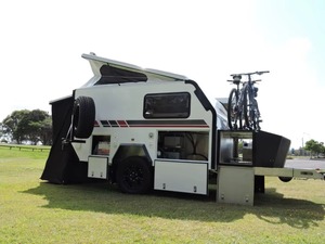 Remolque de Viaje Plegable Moderno y Ligero, Remolque de Campamento con Suspensión Independiente, Impermeable, RV para Acampar - Product Image 4