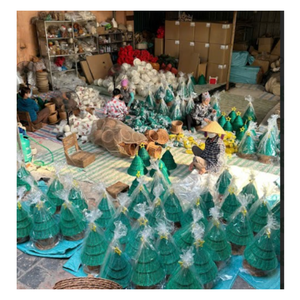 Eco Natural Rattan Bells, Handcrafted <b>Christmas</b> <b>Tree</b> Hanging Decor - Product Image 2