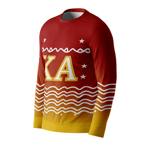 Suéteres de Punto Personalizados de la Hermandad Kapa Alpha con MOQ Bajo, Logotipo Bordado Hecho a Medida con Letras Griegas, Suéteres Feos de Navidad - Product Image 4