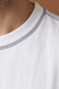 T-shirt surdimensionné personnalisé pour homme, en tissu tricoté sérigraphié, style streetwear, manches courtes, épaules tombantes, poids lourd. - Product Image 4