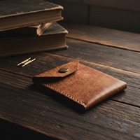 Dompet Kulit Sapi Berkualitas Tinggi Aaliyan Impex - Pilihan Hadiah untuk Pria, Penggunaan Bisnis, Perjalanan, Tangan/Saku, Dapat Dikustomisasi, Ukiran Khusus