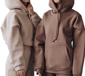 Conjunto de Sudadera con Capucha y Pantalones de Felpa para Mujer, Talla Grande, Lavado Ácido, Poliéster/Algodón, Manga Larga, Estilo Urbano, Otoño Invierno - Product Image 2