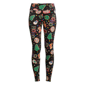 Leggings de yoga pour femmes à taille haute, imprimé Noël, longueur intégrale, extensibles dans les quatre sens, en spandex et polyester, avec design appliqué - Product Image 4