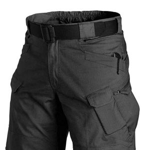 Pantalones cortos de lona transpirable ecológicos informales a prueba de viento para hombre rasgados empalme personalizado - Product Image 5