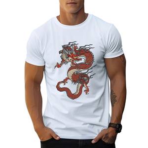 Camiseta de Hombre Personalizada de Alta Calidad, 100% Algodón, Cuello Redondo, Estilo Casual, Transpirable, con Patrón de Letras, de Secado Rápido, para Verano - Product Image 2