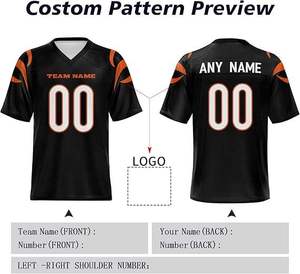 เสื้อฟุตบอลอเมริกันดีไซน์ใหม่ประจำฤดูกาลนี้ ลายทีมเบียร์ส ขายส่ง ระบายอากาศได้ดี แฟชั่นแบบสั่งทำ แขนสั้น ทรงโปร ใส่สบาย - Product Image 5