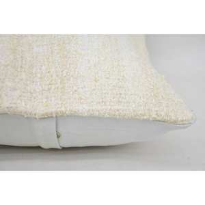 หมอนถักเส้นใยขนสัตว์สีขาว14x14นิ้วที่สง่างามมีการตกแต่งด้วยเทคนิคการทอผ้าแบบวินเทจ - Product Image 4
