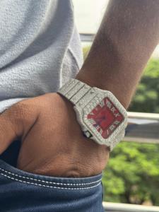 Reloj automático para hombre estilo Hip Hop D VVS Moissanite con caja de acero Diamante, función de fecha de corte brillante, fabricante indio - Product Image 2