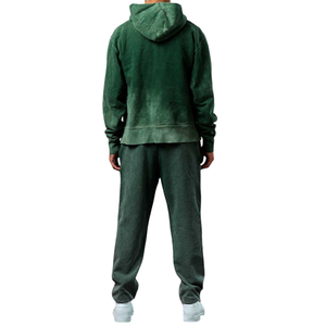 Survêtement de lavage à l'acide de couleur unie pour les hommes de haute qualité personnalisable couleur unie respirant Style hiver survêtement pour les hommes - Product Image 2