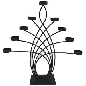 Portavelas de metal multifuncional con compartimentos para flores o detalles decorativos para una decoración creativa - Product Image 2