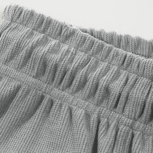 กางเกงขาสั้นผ้าฝ้ายผสมสำหรับผู้ชายกางเกงเอวกลางแบบมีเชือกผูกออกแบบให้มีรอยยับสบายสำหรับฤดูร้อนเป็นมิตรกับสิ่งแวดล้อม - Product Image 3