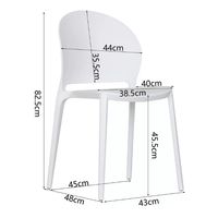 Made in Spain Silla apilable de polipropileno para jardín y comedor Muebles de exterior cómodos y duraderos listos para exportar