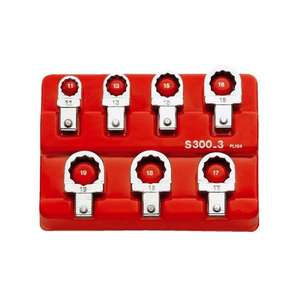 Juego de Llaves de Anillo Facom de 7 Piezas, 9x12mm, Métricas, con Punta Poligonal - Product Image 1