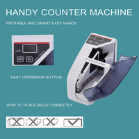 Compteur de billets portable professionnel V30, facile à utiliser pour divers environnements commerciaux