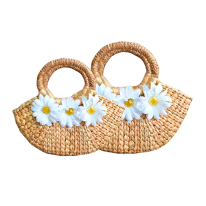 Sac à main rustique de qualité supérieure en jacinthe d'eau fabriqué à la main et parfait pour l'été dames sac pour femmes sacs à main pour femmes - Product Image 1